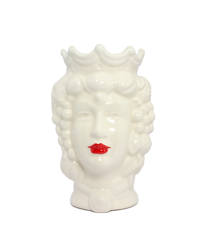 Testa Di Moro Bianca H. 18 cm Donna Testa Di Moro Bianca H. 18 cm Donna