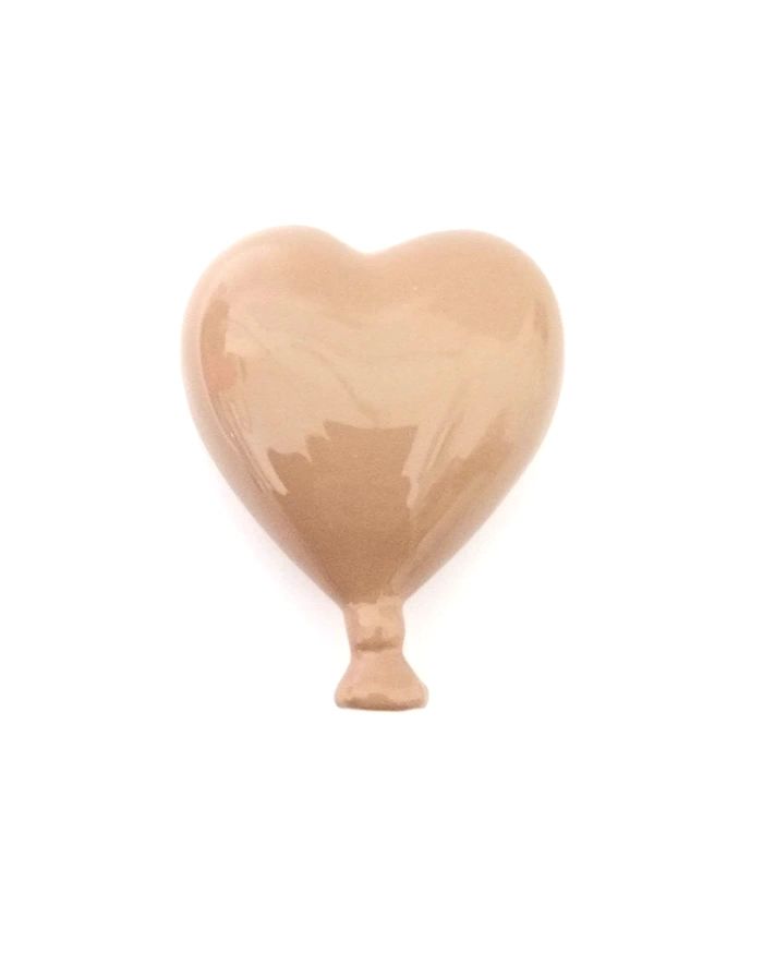 Palloncino Cuore Tortora H. 11 cm ceramica Palloncino Cuore Tortora H. 11 cm ceramica