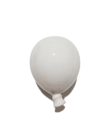 Palloncino Bianco H. 10 cm in Ceramica