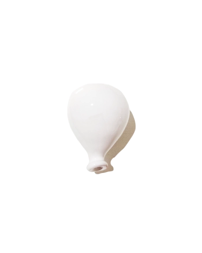 Palloncino 3D Bianco H. 6 cm in Ceramica