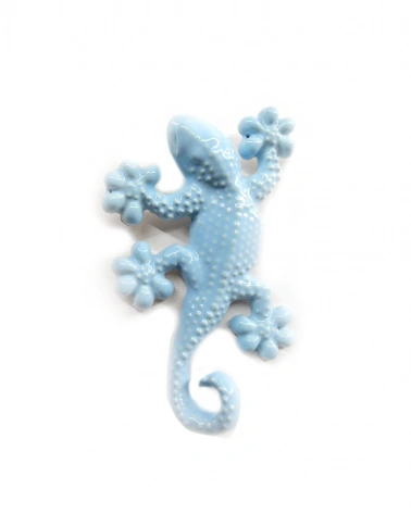 Geco Celeste in Ceramica H. 11 cm