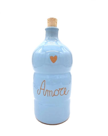 Bottiglia Celeste 500 ml "Amore" in Ceramica