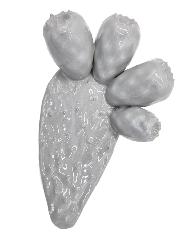 Pala di Fico d’India Grigia H. 28 cm in Ceramica
