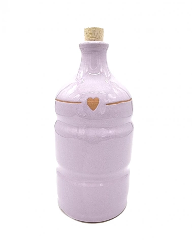 Bottiglia Glicine 500 ml Decoro Cuore in Ceramica