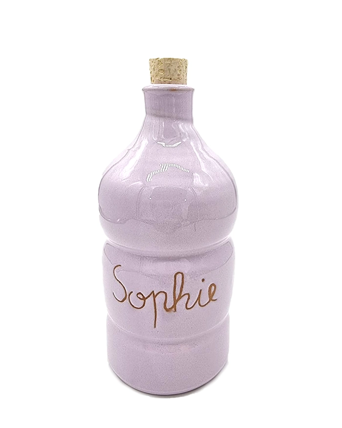 Bottiglia Glicine 500 ml Personalizzata "Sophie" in Ceramica Bottiglia Glicine 500 ml Personalizzata "Sophie" in Ceramica