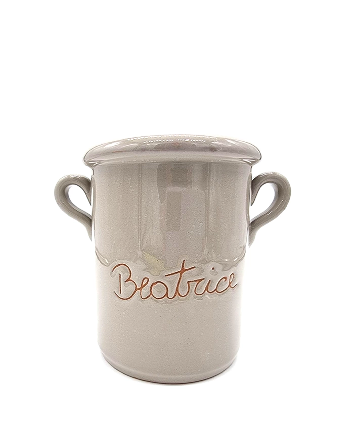 Capasa Liscia Grigia Personalizzata "Beatrice" H. 13 cm Capasa Liscia Grigia Personalizzata "Beatrice" H. 13 cm