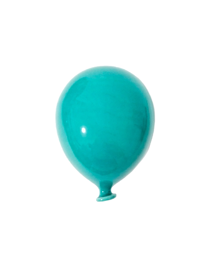 Palloncino Blu Pavone H. 13 cm in Ceramica Palloncino Blu Pavone H. 13 cm in Ceramica