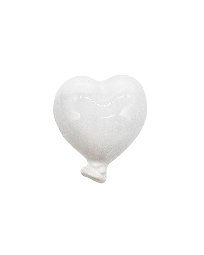 Palloncino Cuore Bianco con Magnete H. 6 cm in Ceramica Palloncino Cuore Bianco con Magnete H. 6 cm in Ceramica