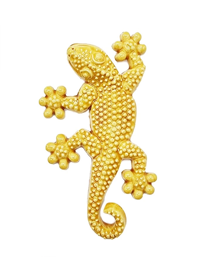 Geco Giallo Zafferano H. 17 cm in Ceramica Geco Giallo Zafferano H. 17 cm in Ceramica