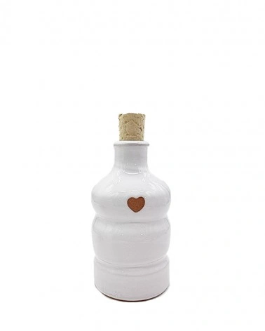 Bottiglia Bianca 100 ml Decoro Cuore