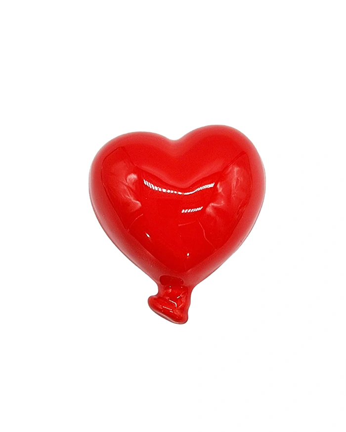 Palloncino Cuore Rosso con Magnete H. 6 cm in Ceramica Palloncino Cuore Rosso con Magnete H. 6 cm in Ceramica