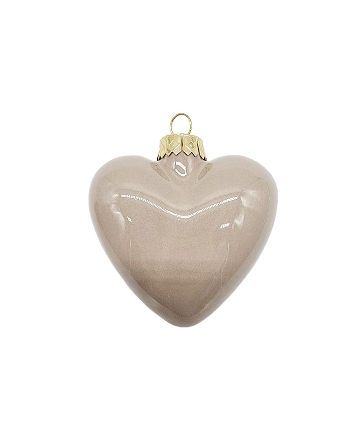 Palloncino Cuore Tortora Decorazione Natalizia H. 8-9 cm in Ceramica