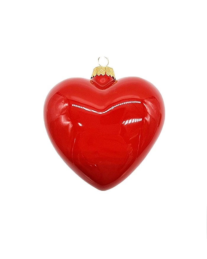 Palloncino Cuore Rosso Decorazione Natalizia H. 11-12 cm in Ceramica