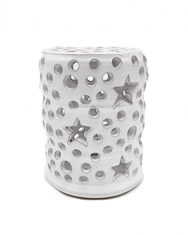 Lanterna MiniStelle Bianca H. 13 cm in Ceramica