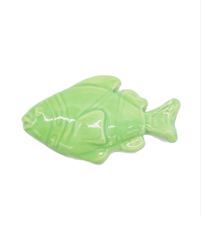 Pesce Verde Chiaro con Magnete H. 8 cm in Ceramica Pesce Verde Chiaro con Magnete H. 8 cm in Ceramica