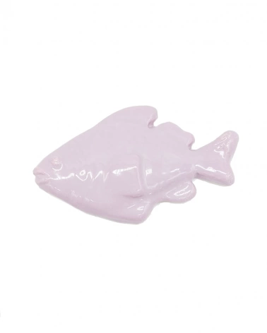 Pesce Glicine con Magnete H. 8 cm in Ceramica