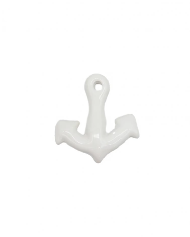 Ancora Bianca con Magnete H. 6 cm in Ceramica
