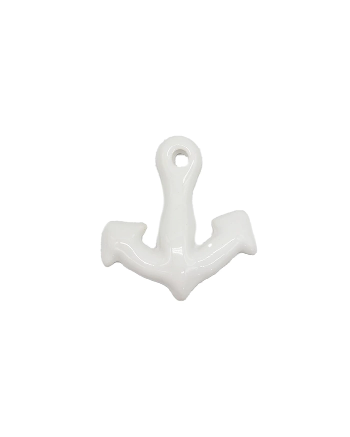 Ancora Bianca con Magnete H. 6 cm in Ceramica Ancora Bianca con Magnete H. 6 cm in Ceramica
