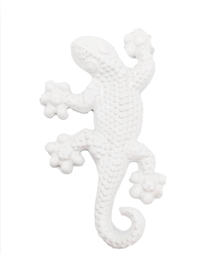 Geco Bianco H. 17 cm in Ceramica