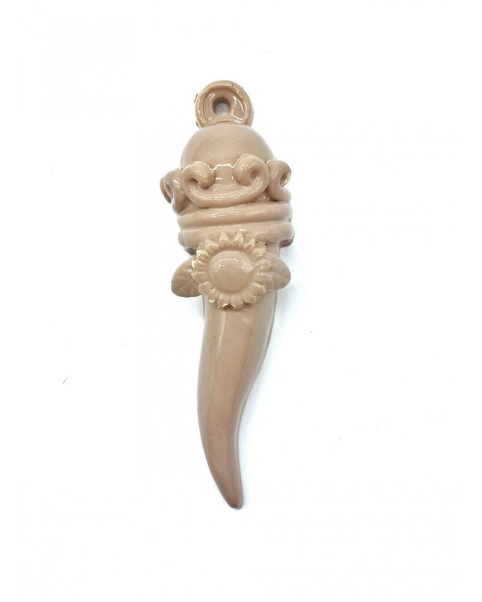 Corno Tortora H. 12 cm in Ceramica