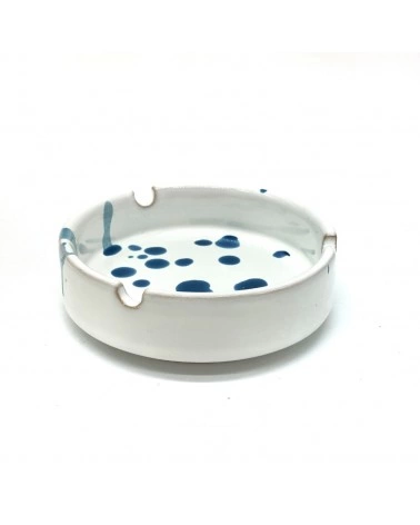 Posacenere Schizzato Blu in Ceramica