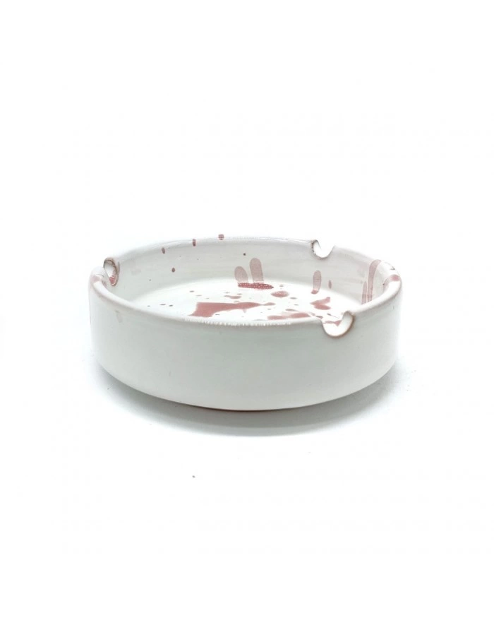 Posacenere Schizzato Rosa in Ceramica