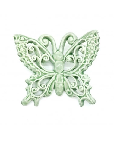 Farfalla Verde Chiaro H. 8 cm