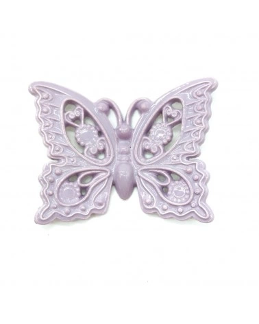 Farfalla Decoro Cuori Glicine H. 5 cm