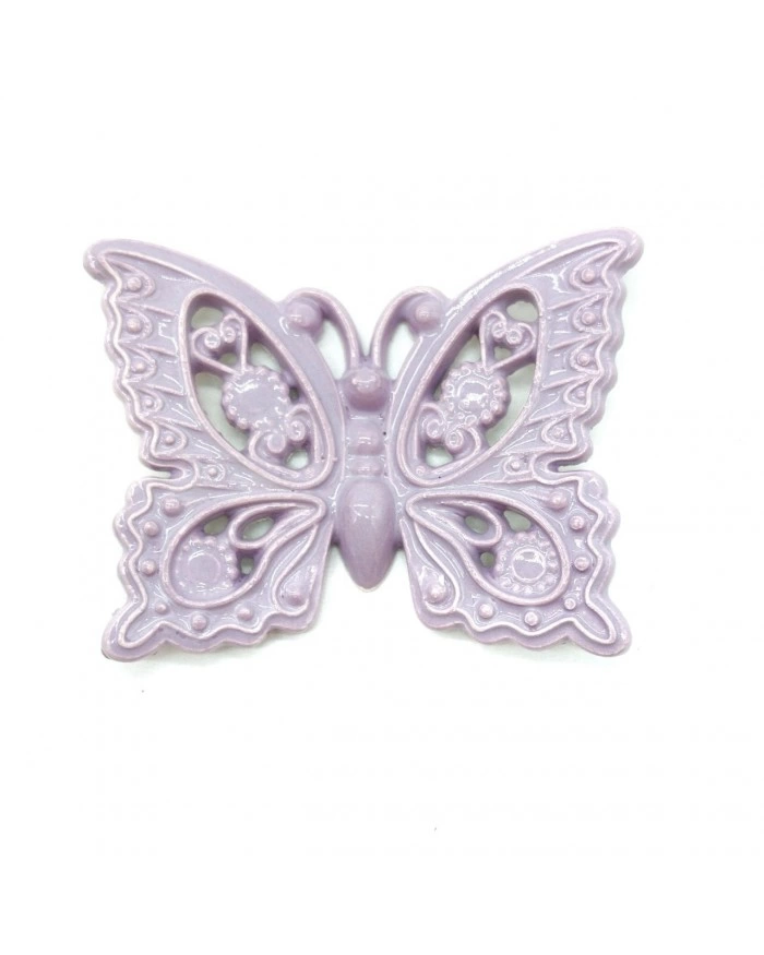 Farfalla Decoro Cuori Glicine H. 5 cm