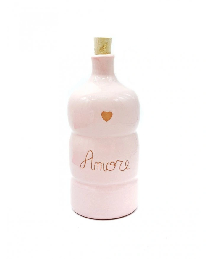 Bottiglia Rosa "Amore" Decoro Cuore 500 ml Home