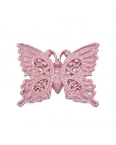 Farfalla con Magnete Rosà Antico H. 6 cm