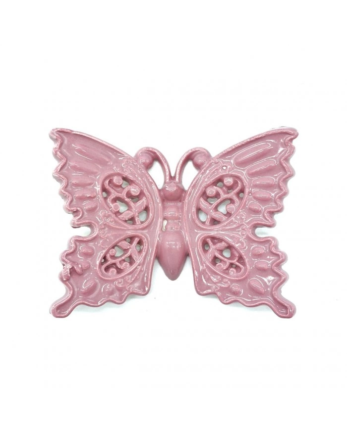 Farfalla con Magnete Rosà Antico H. 6 cm
