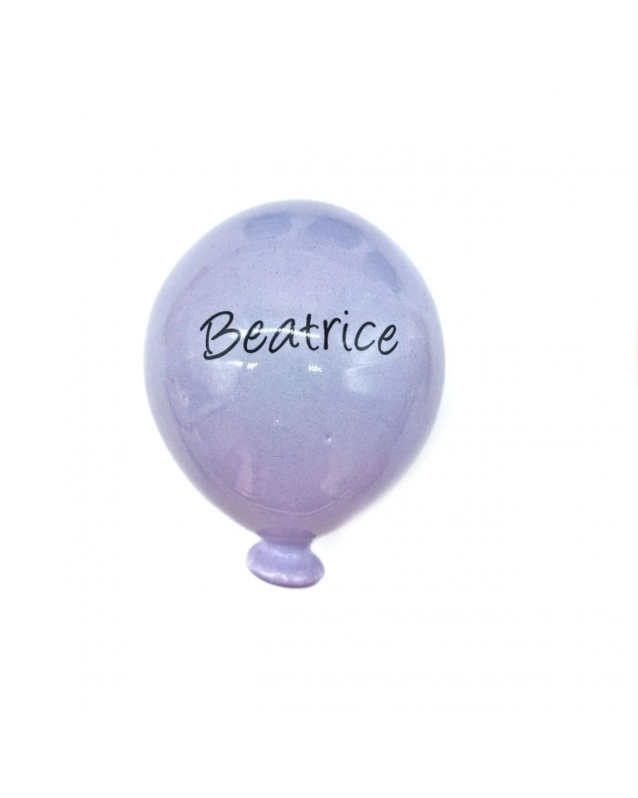 Palloncino Glicine Beatrice H. 8 cm in Ceramica