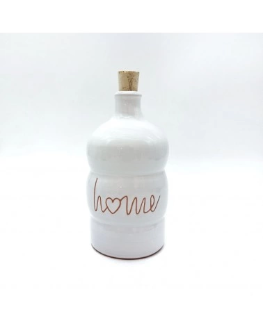Bottiglia Bianca "Home" 250 ml in Ceramica
