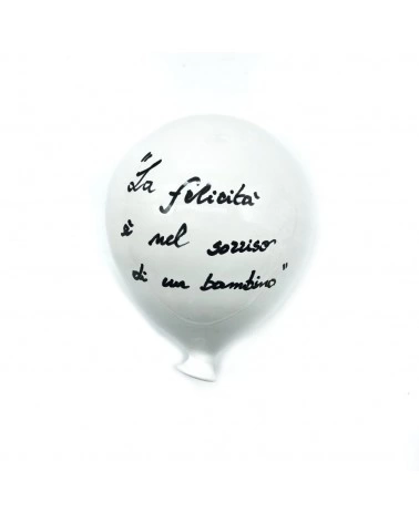 Palloncino Bianco H. 8 cm in Ceramica