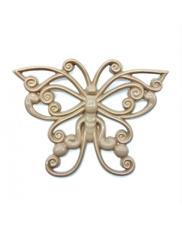 Farfalla Tortora H.13 cm in Ceramica