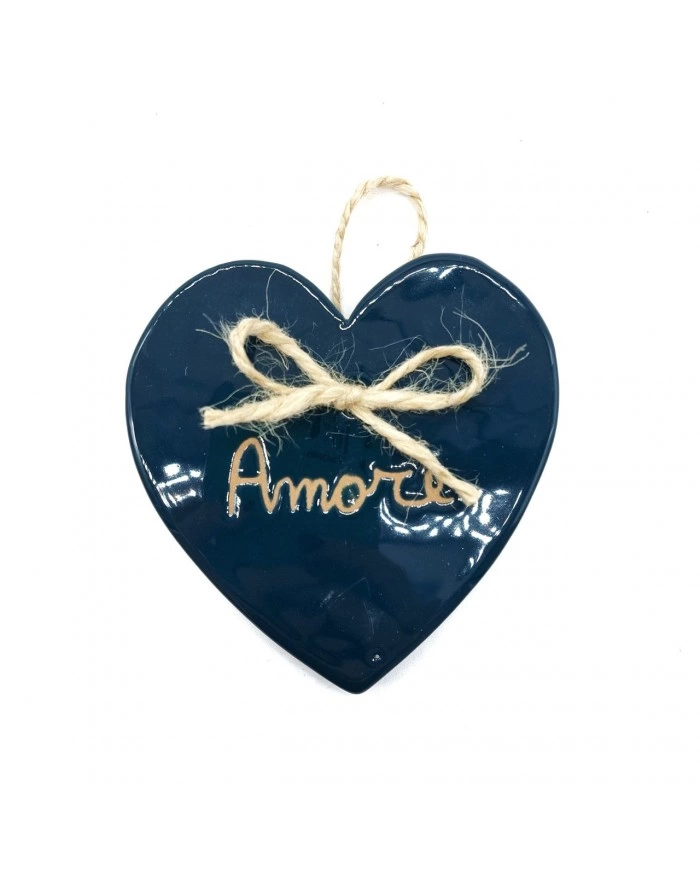 Cuore Piatto Ottanio Amore in Ceramica
