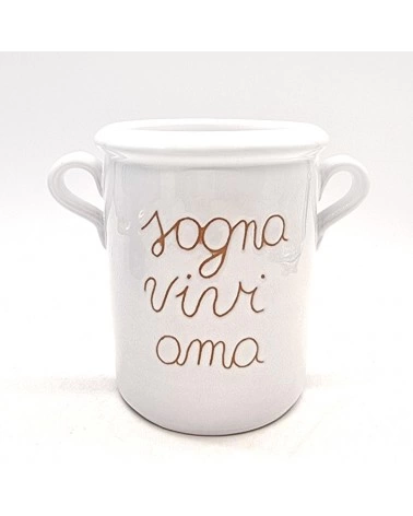 Capasa Bianca "sogna, vivi, ama"  H. 12 cm