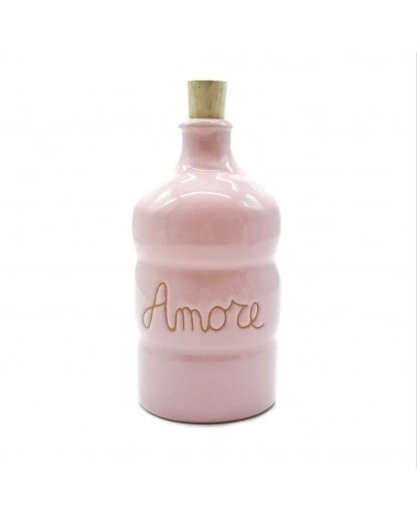 Bottiglia Rosa Amore 250 ml in Ceramica