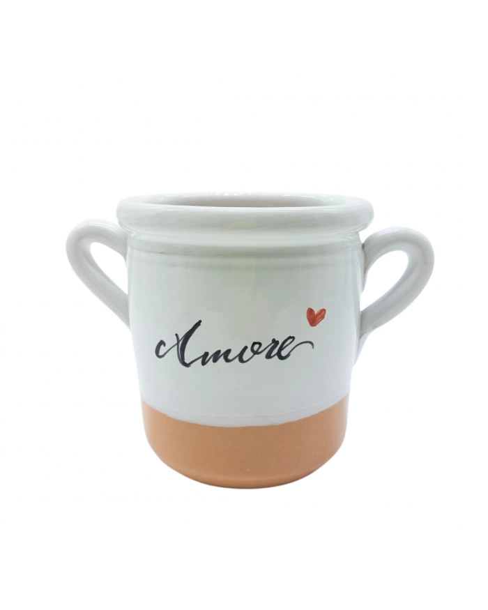 Capasa Da Parete Con Foro Bianca Amore H. 11 cm